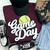 Softball White Game Day Chenille Patch Crewneck Sweatshirt