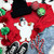 Frosty Chenille Patch Red Crewneck Sweatshirt