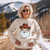 Cowboy Santa Chenille Patch Sand Crewneck Sweatshirt