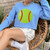 Sequin Softball Chenille Patch Crewneck Sweatshirt