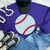 Sequin Baseball Chenille Patch Crewneck Sweatshirt