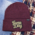 Maroon Tweed Beanie With NO SPORT Embroidered Game Day Patch