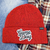 Red Tweed Beanie With NO SPORT Embroidered Game Day Patch
