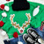 Reindeer sequins Chenille Irish Green Crewneck Sweatshirt