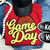 Basketball Yellow Game Day Chenille Patch Crewneck Sweatshirt