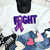 Purple Fight Ribbon White Crewneck Sweatshirt