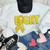 Yellow Fight Ribbon White Crewneck Sweatshirt