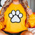 Dog Paw White Chenille Crewneck Sweatshirt