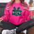 Merry & Bright GREEN Chenille Patch Crewneck Sweatshirt