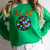 Reindeer Disco Ball Patch Crewneck Sweatshirt