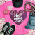 Be Mine SEQUIN HEART Patch Pigment Dyed Tee