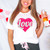 PINK Heart Sequin Patch Everyday Tee