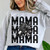 Mama Cheer Stacked Faux Embroidery Crewneck Sweatshirt