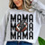 Mama Football Stacked Faux Embroidery Crewneck Sweatshirt