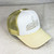Gold Boot Stitch Embroidered on Light Yellow Foam Trucker Hat