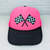 Embroidered Checkered Flags Patch Full Neon Trucker Cap
