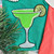 Lime Margarita Glass Patch Island Green Pigment Dyed Tee