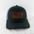 Black and Grey Richardson 112 Trucker Hat With American Flag Leather Patch