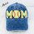 Softball MOM on Pacific Headwear Distressed Denim Cap