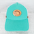 Turquoise and White Trucker Hat With Day Drinker Leather Patch