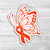 Ribbon Butterfly Die Cut Sticker
