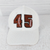 Cream Corduroy Hat with Chenille Football numbers