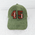 Green Corduroy Hat with Chenille Football numbers