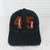 Black Denim Hat with football chenille numbers