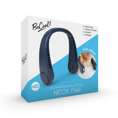 BeCool Bladeless Neck Fan Blue