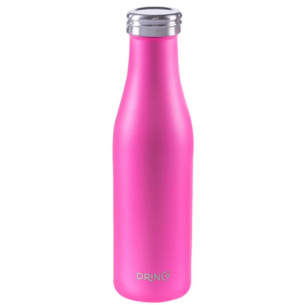 Drinco Vacuum Insulated Stainless Steel Water Bottle, Double Wall, Triple Insulated, Leak Proof, Powder Coated, 18/8 Grade, Slim Stainless Steel Water Bottle,17oz 