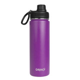 DRINCO® 20oz Insulated Tumbler w/Spill Proof Lid, 2 Straws(Purple