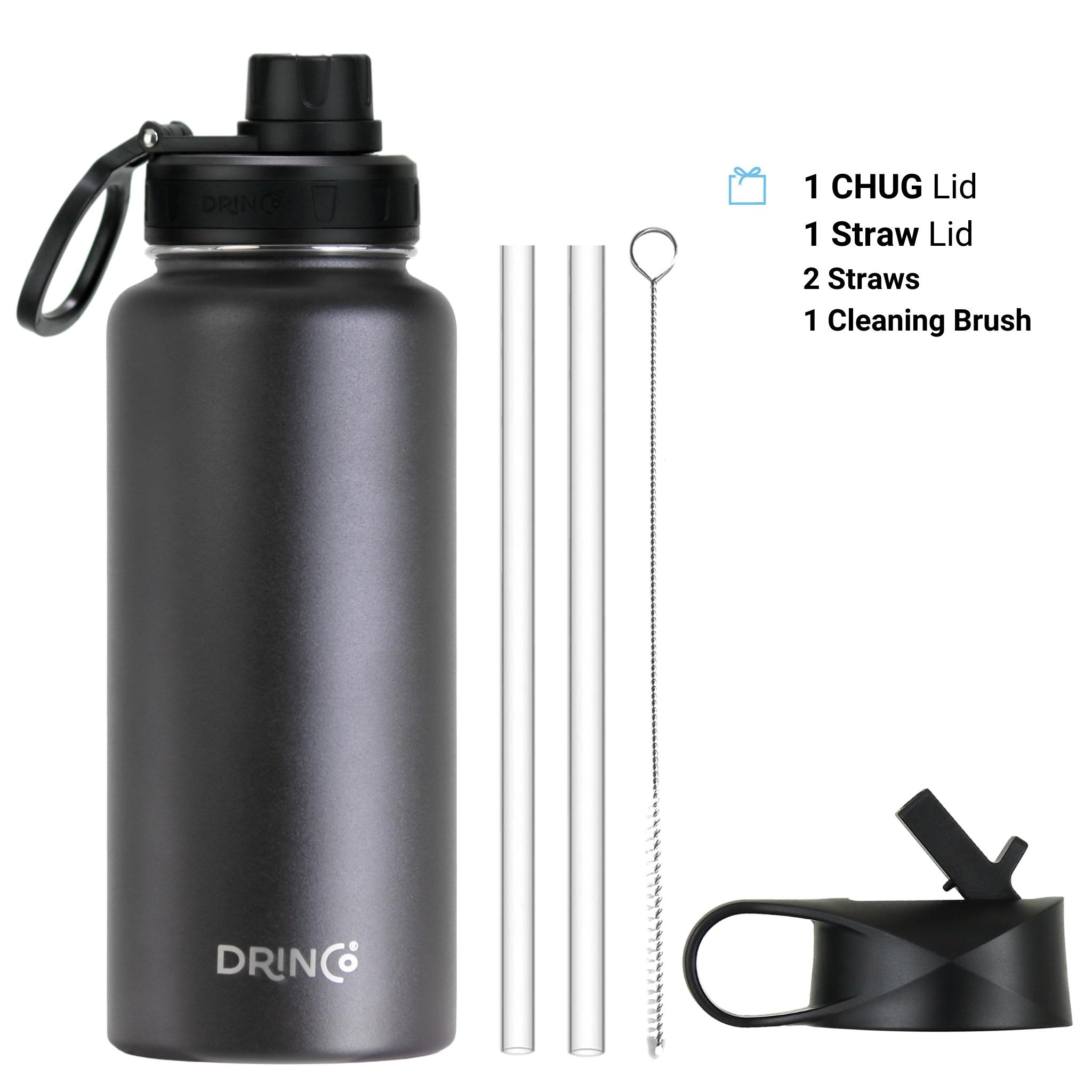 Stainless Steel Double Wall Vacuum Insulated Water Bottle (Slim) 17oz ...