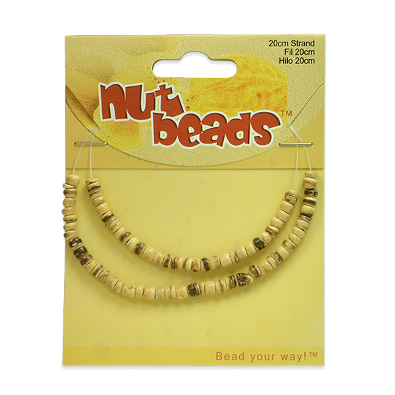Coconut Tiny Beads - 8 Strand - Natural - Trims By The Yard