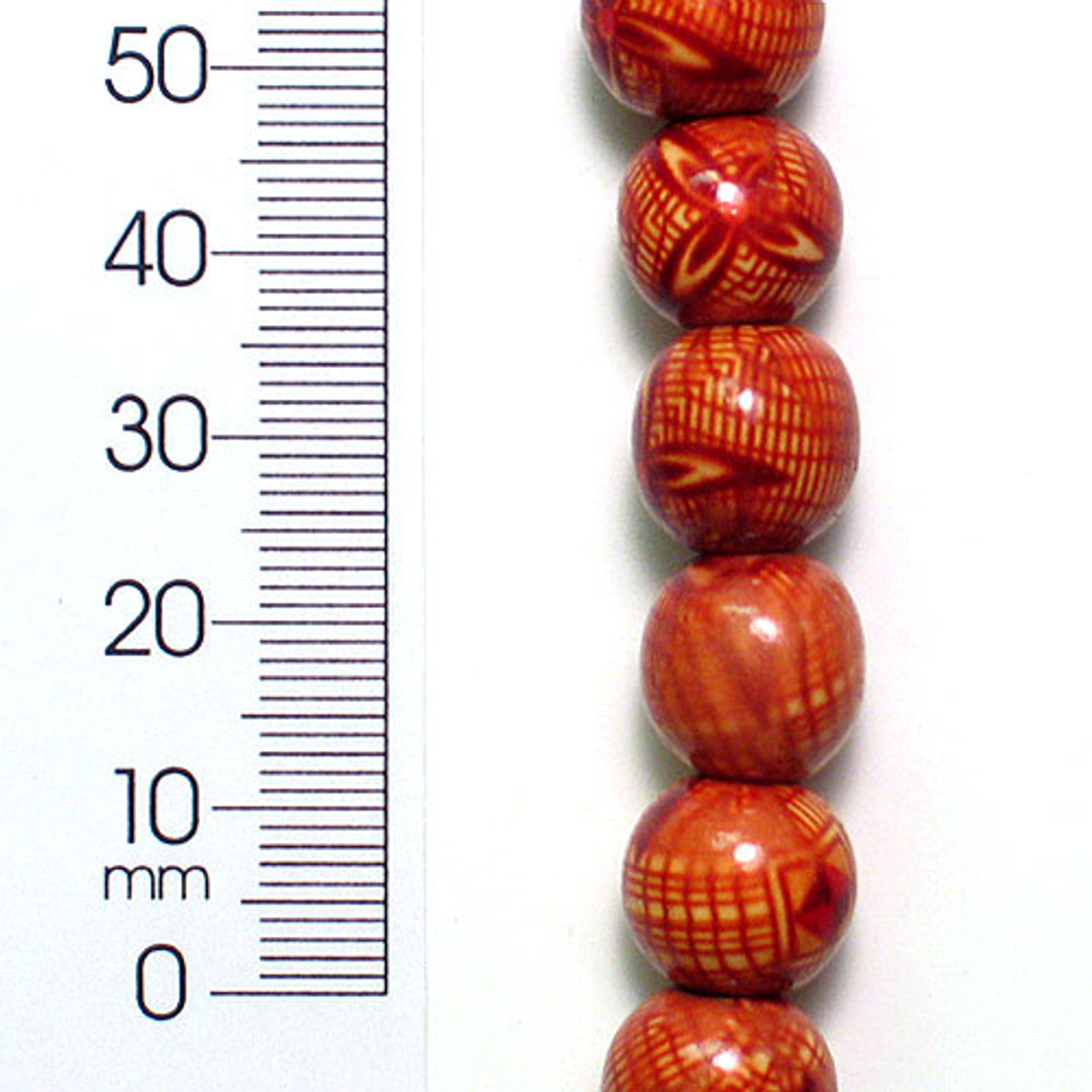 Round Fancy Wood Beads - Dark Brown - 12mm - 2 x 8 Strand - Natural -  Trims By The Yard