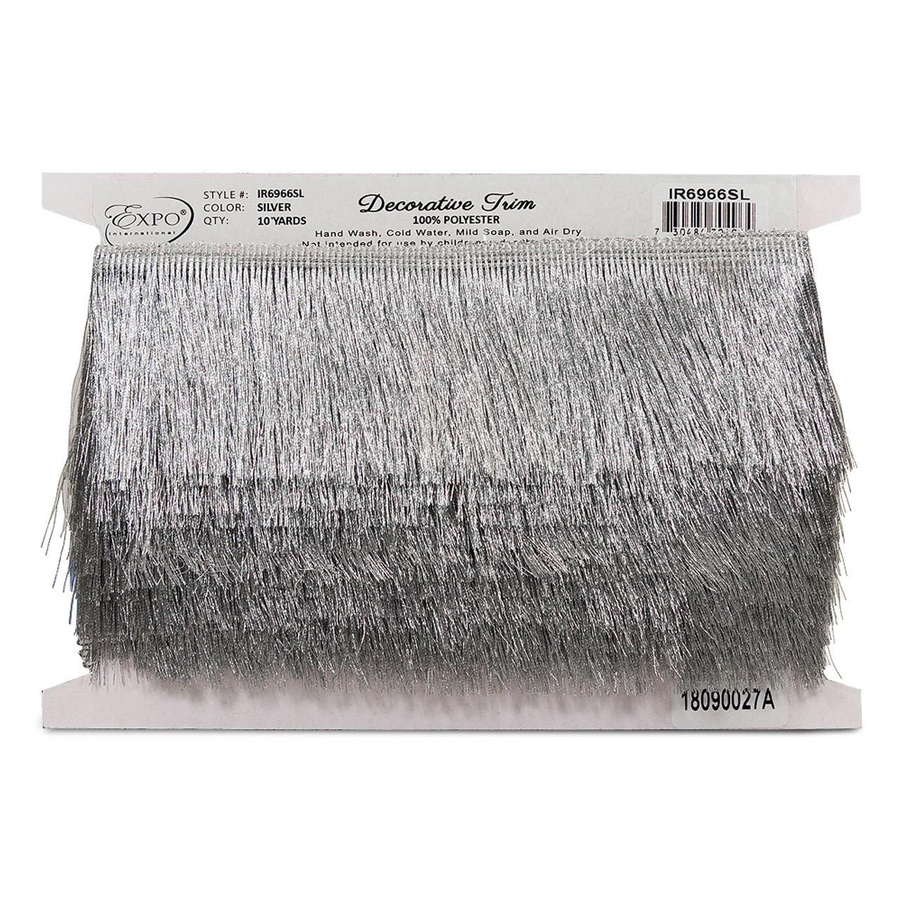 Trims by the Yard 18 Metallic Chainette Fringe Trim, Metallic Silver (Sold  by the Yard)