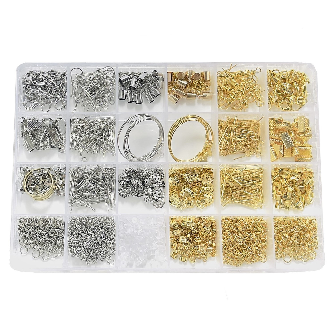 Expo International Jewelry 24 Gold/Silver Plated Items Findings Kit