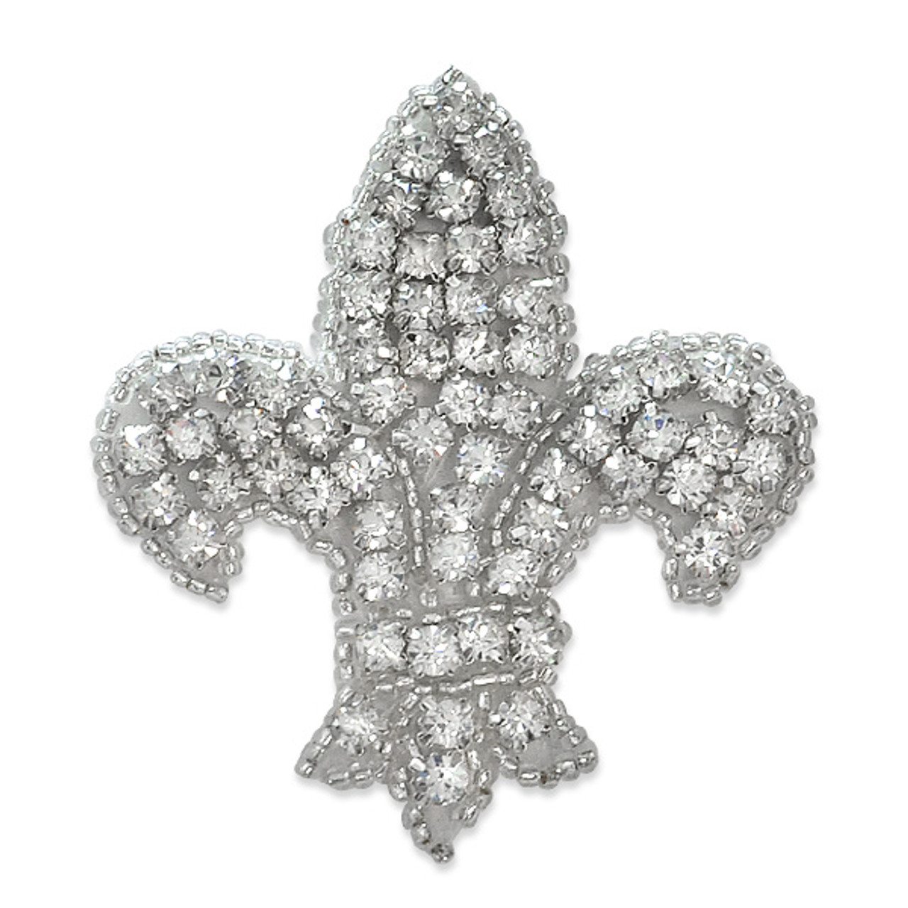 Crystal Fleur De Lis Iron-on Rhinestone Design