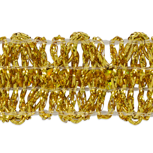 Saturn Sequin Scallop Ric Rac Trim - Gold (Sold by the Yard)