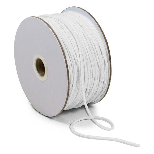 Coopay 100 Yards Length 1/4 Width Elastic Cord Elastic Bands Elastic Rope  Heavy Stretch Elastic Spool Knit for Sewing (White, 1/4 Inch)