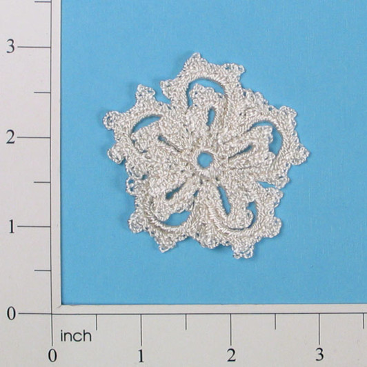 MINDPLUS Set of 36 Small Hand Crochet Doilies Mini Cotton Crocheted Lace  Doilies for Crafts,3-6 Inches Snowflake Style White Beige