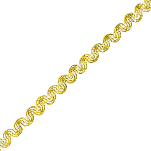 Woven Braid Circle Gold Gimp Sewing Upholstery Trim 3/4\