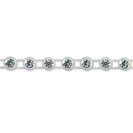 5 yard bolt 6.5 Silver Glass CHEVRON BUGLE Bead Beaded Fringe Trim — Trims  and Beads