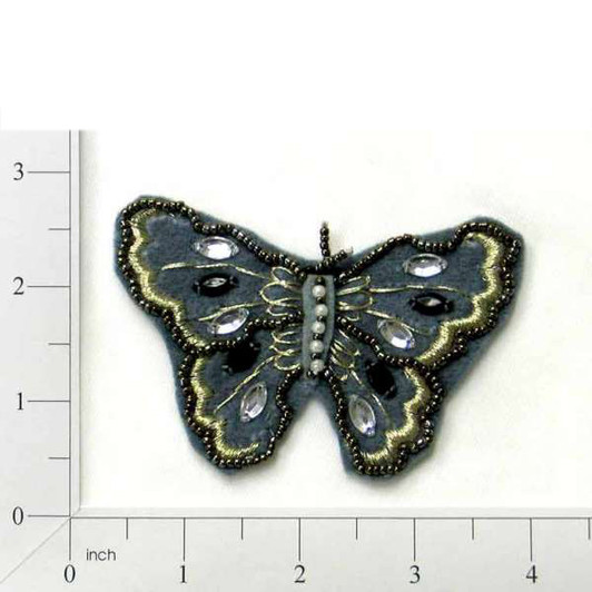 Faux Leather Butterfly appliques, 2 pieces 48 mm x 48 mm, 5