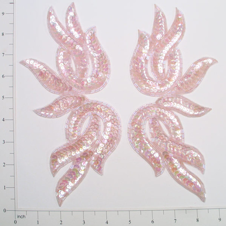 Tangled Leaf Sequin Applique/Patch Pack of 2