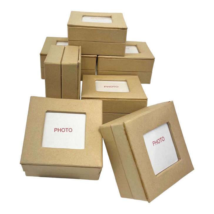 Value Pack of 12 Square Photo Box -  Small  