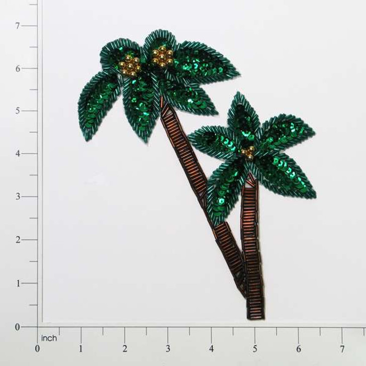 Palm Trees Sequin Applique/Patch 7" x 5 1/4"