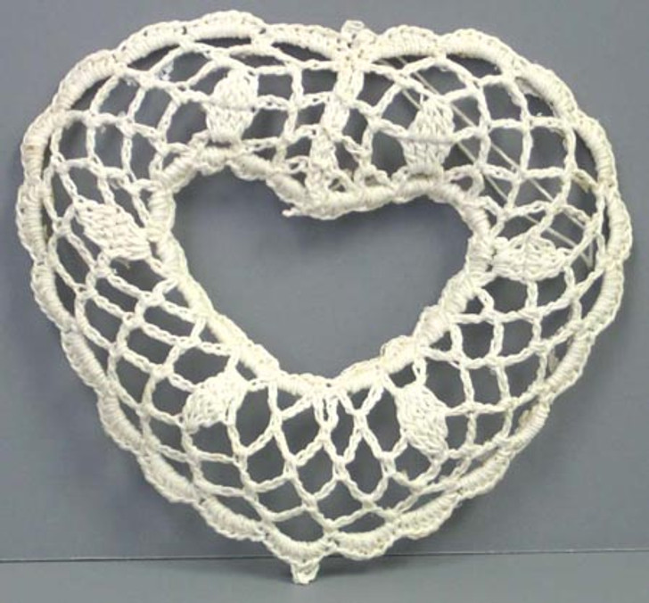 Crochet Heart Ornament 5" x 4 1/2"