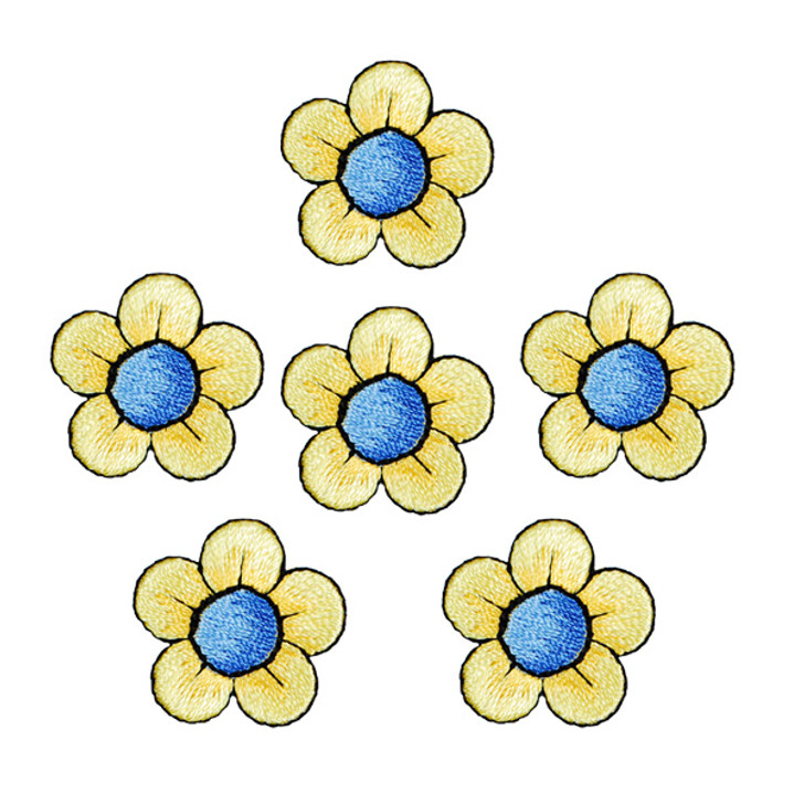 BaZooples Iron-on Patch Applique/Patch Flower Pack of 6 - BZP77590