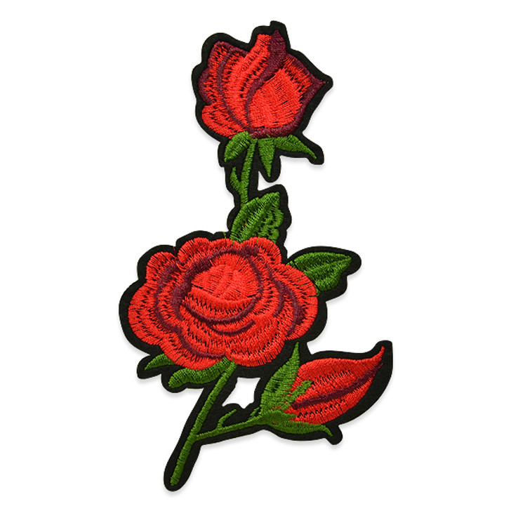 Rita Iron-on Embroidered Roses Applique/Patch
