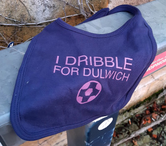 I Dribble For Dulwich Navy Baby Bib